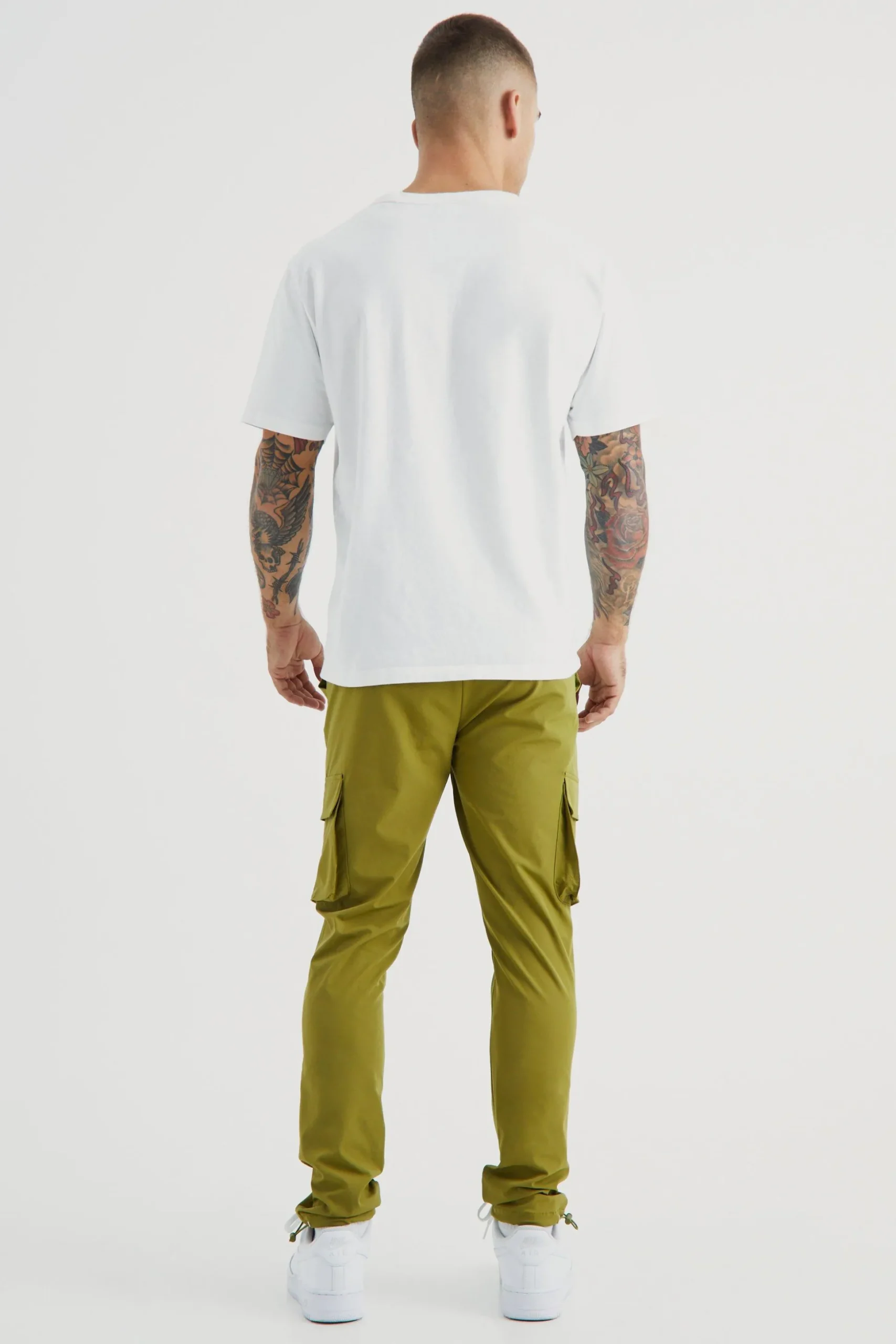 Technical Stretch Skinny Cargo Trouser | BoohooMAN UK