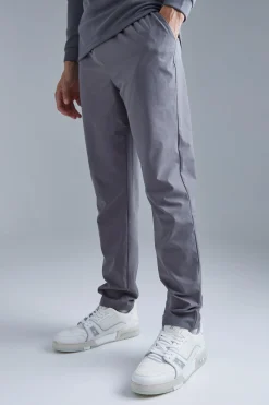 Technical Stretch Slim Trouser | BoohooMAN UK
