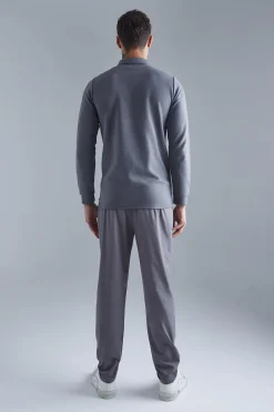 Technical Stretch Slim Trouser | BoohooMAN UK