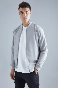 Technical Stretch Smart Bomber | BoohooMAN UK