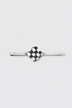 Texture Square Tie Bar | BoohooMAN UK