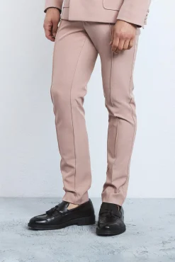 Textured Adjustable Waist Skinny Suit Trousers | BoohooMAN UK