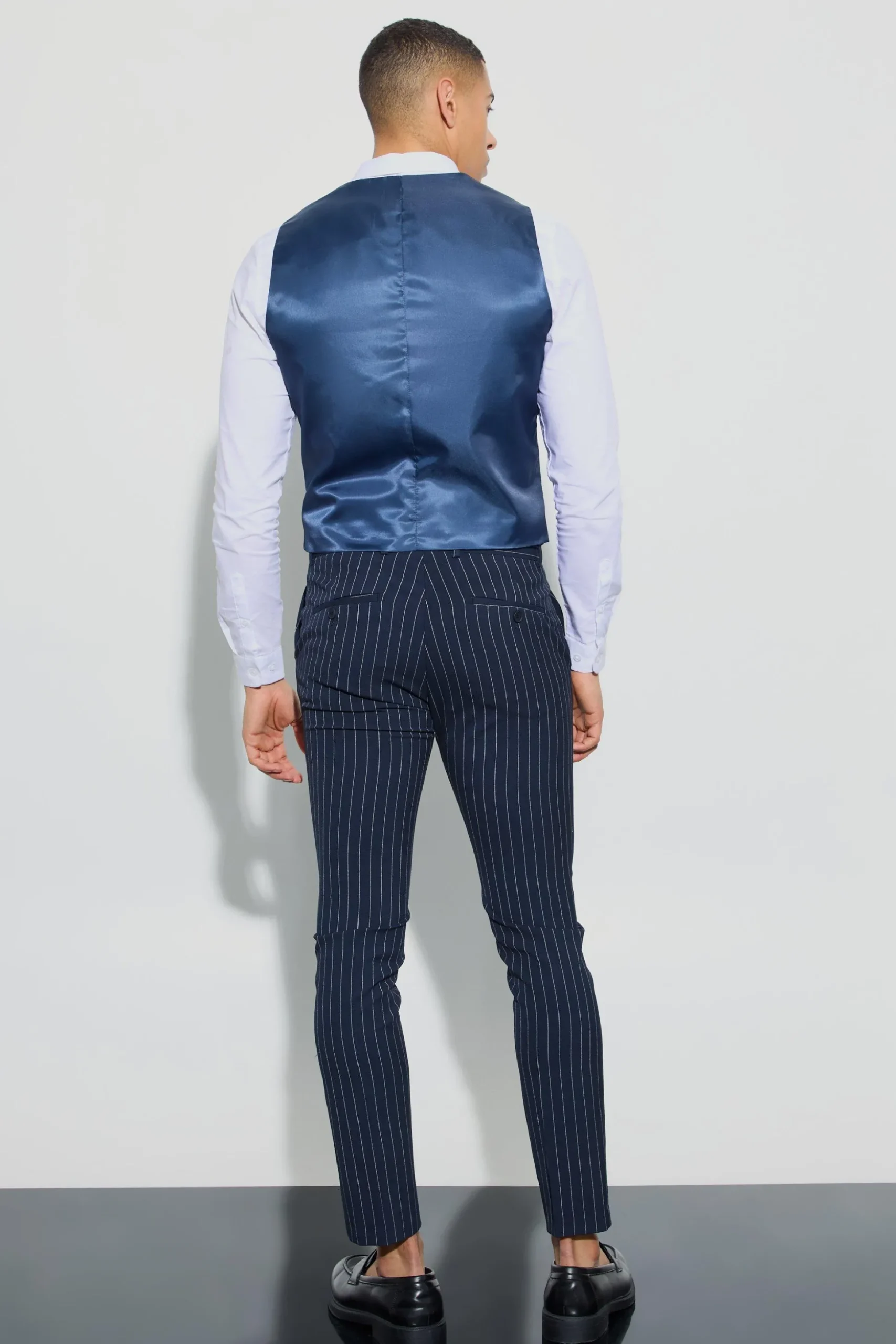 Textured Double Breasted Waistcoat | BoohooMAN UK