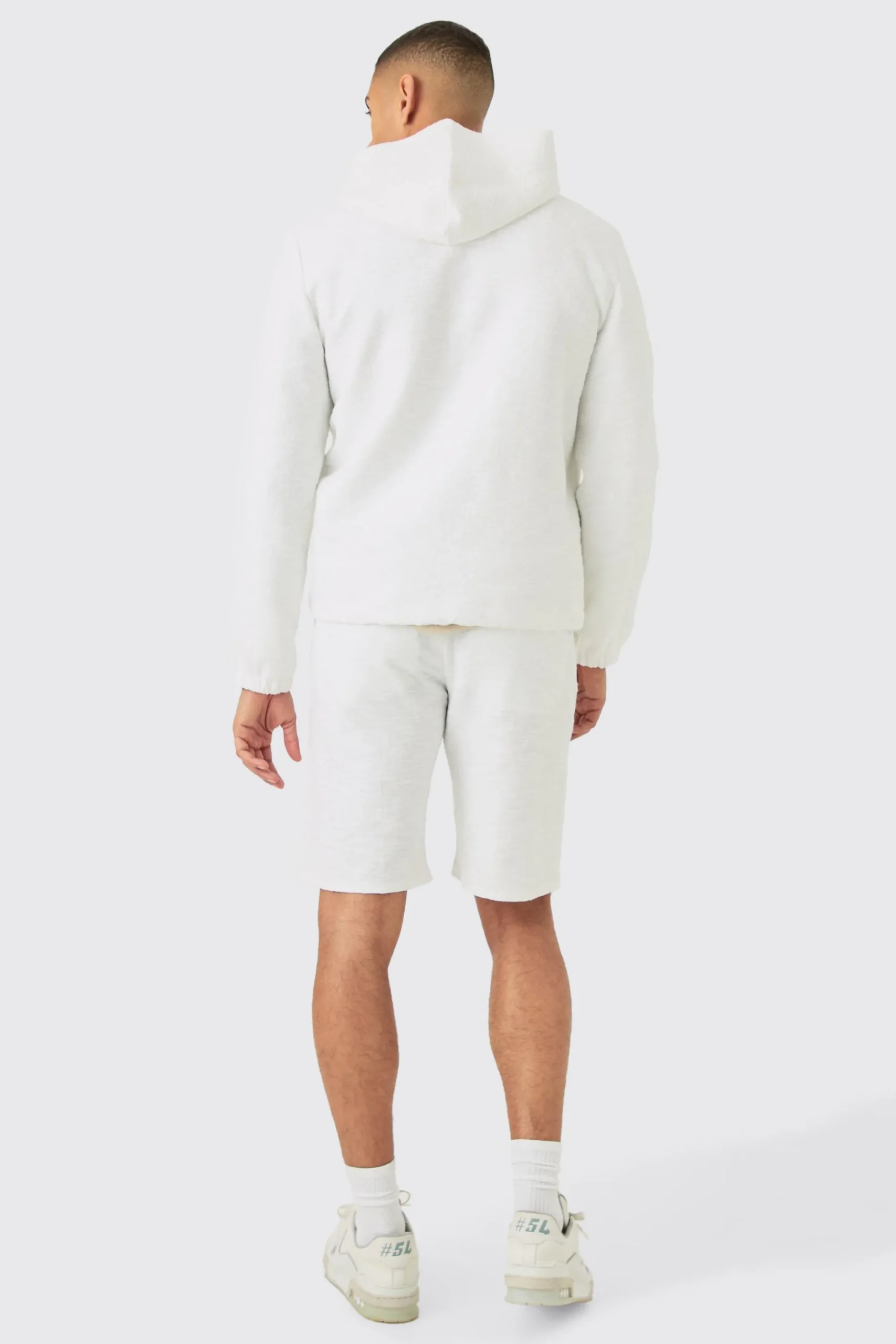 Textured Jacquard Fixed Waist Smart Cargo Shorts | BoohooMAN UK