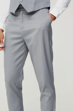 Textured Tapered Fit Suit Trousers | BoohooMAN UK