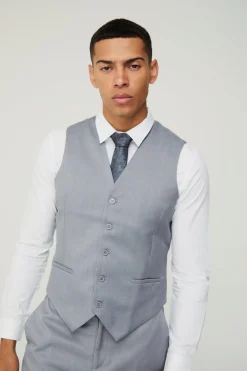 Textured Waistcoat | BoohooMAN UK