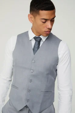 Textured Waistcoat | BoohooMAN UK