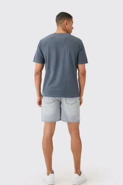 Textured Washed T-shirt | BoohooMAN UK