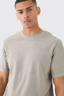 Textured Washed T-shirt | BoohooMAN UK