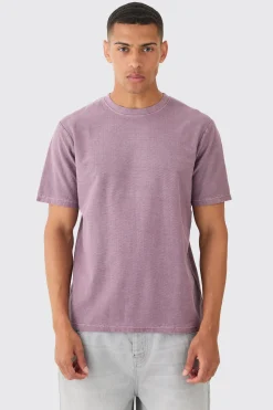 Textured Washed T-shirt | BoohooMAN UK