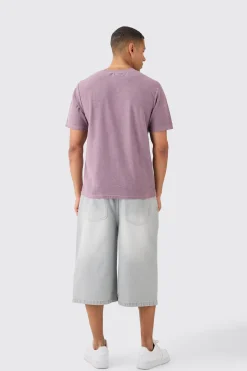 Textured Washed T-shirt | BoohooMAN UK