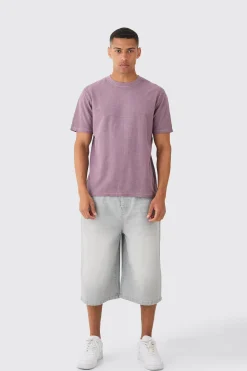 Textured Washed T-shirt | BoohooMAN UK