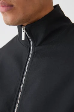 Textured Zip Up Smart Jacket | BoohooMAN UK