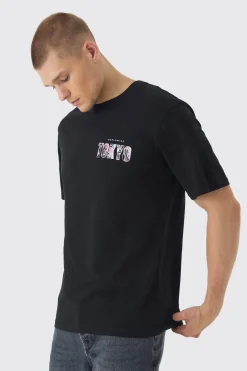 Tokyo City Back Print T-Shirt | BoohooMAN UK