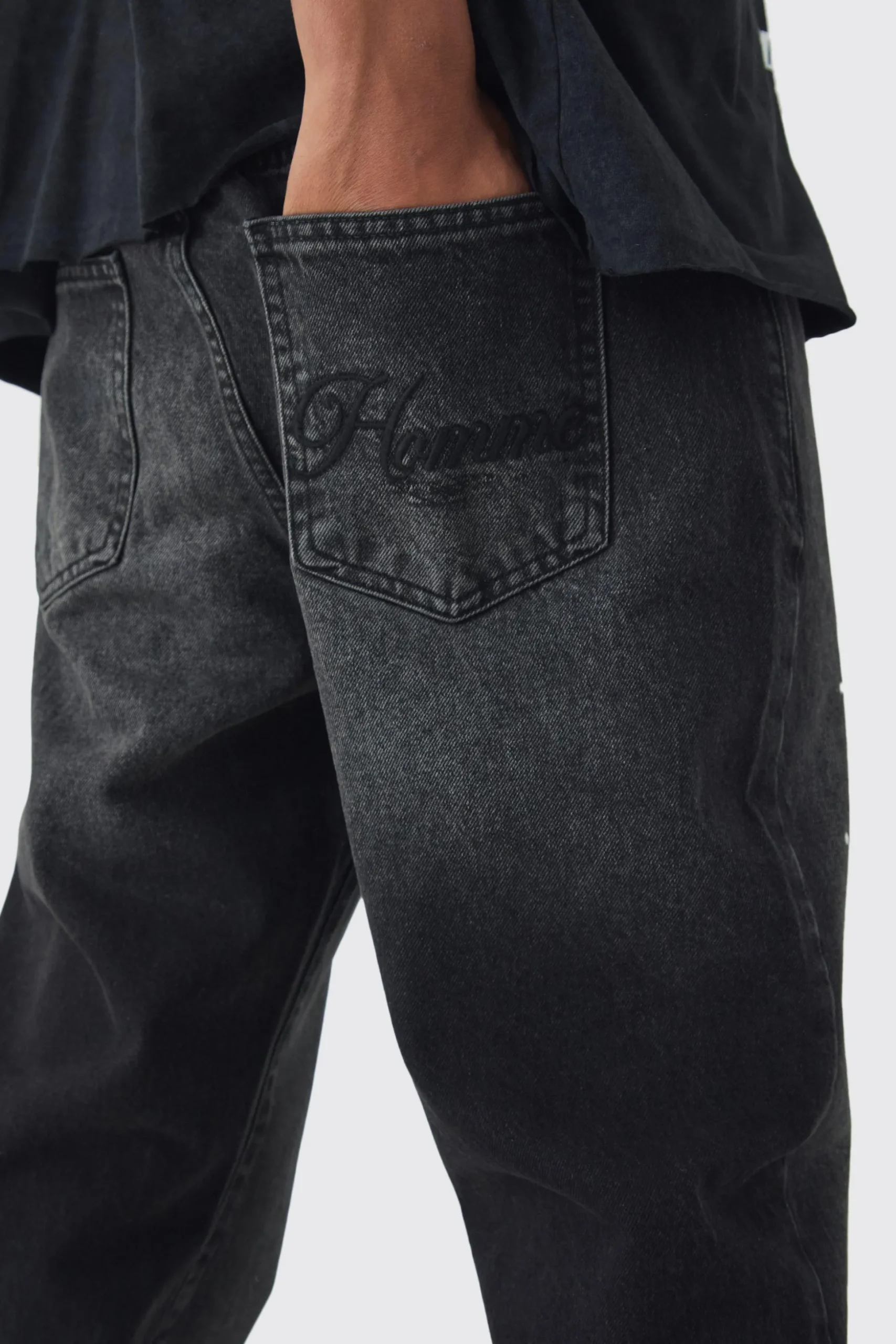 Tonal Embroidered Set | BoohooMAN UK