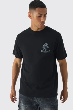 Tonal Floral Renaissance Print T-Shirt | BoohooMAN UK