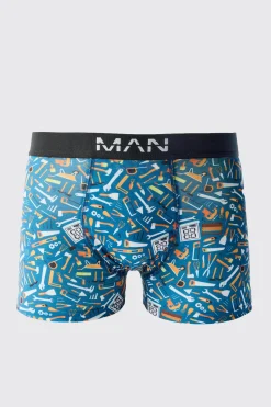 Tool Kit Print Boxers | BoohooMAN UK