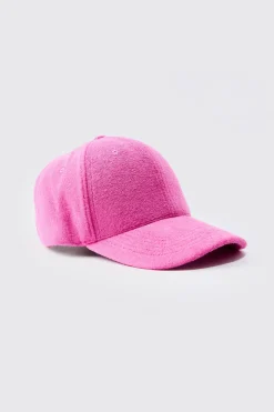 Towelling Cap In Pink | BoohooMAN UK
