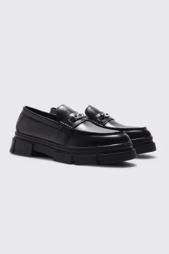 Track Sole Snaffle Loafer | BoohooMAN UK