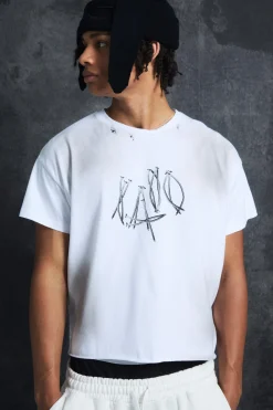 Trippie Redd Baby Fit Heavy Washed 1400 T-shirt | BoohooMAN UK