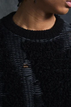 Trippie Redd Drop Stitch Textured Boxy Oversized Jumper | BoohooMAN UK