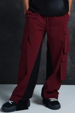 Trippie Redd Elasticated Waist Relaxed Technical Stretch Cargo Trousers | BoohooMAN UK