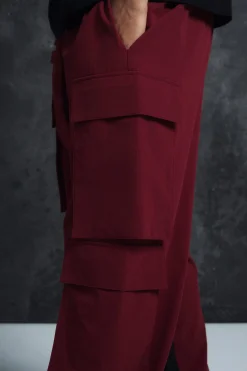 Trippie Redd Elasticated Waist Relaxed Technical Stretch Cargo Trousers | BoohooMAN UK