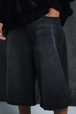 Trippie Redd Extreme Baggy Rigid Zip Off Leg Denim Jeans | BoohooMAN UK