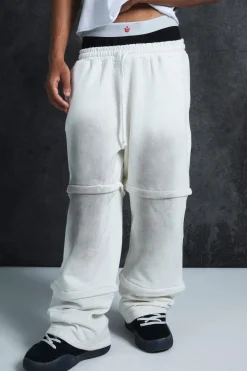 Trippie Redd Extreme Wide Leg Double Waistband Jogger | BoohooMAN UK