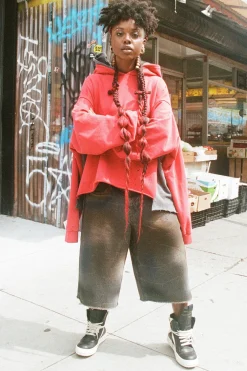 Trippie Redd Long Line Extreme Washed Denim Jorts | BoohooMAN UK