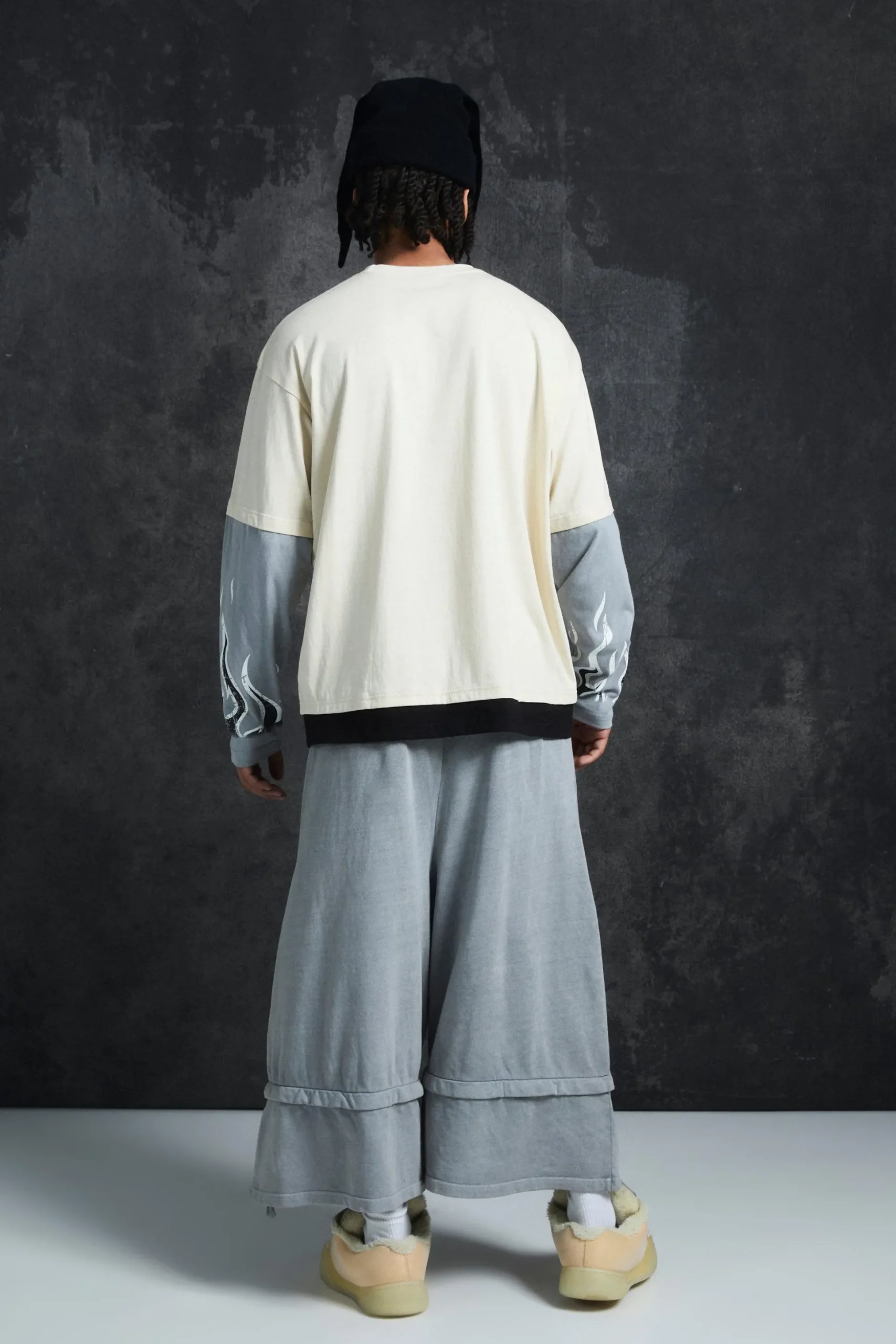 Trippie Redd Oversized Boxy Heavy Washed Faux Layer Flame Print T-shirt | BoohooMAN UK
