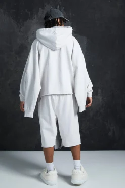 Trippie Redd Oversized Boxy Heavy, Washed & Distressed Hoodie | BoohooMAN UK
