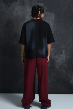 Trippie Redd Oversized Boxy Washed Waffle 14 Print T-shirt | BoohooMAN UK