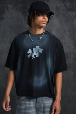 Trippie Redd Oversized Boxy Heavy Washed 14 T-shirt | BoohooMAN UK