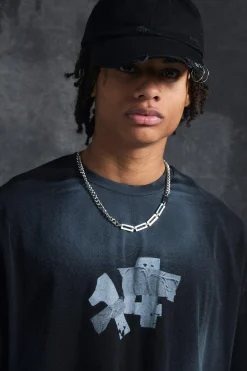 Trippie Redd Oversized Boxy Heavy Washed 14 T-shirt | BoohooMAN UK