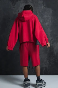 Trippie Redd Oversized Boxy Heavy Washed & Distressed Hoodie | BoohooMAN UK