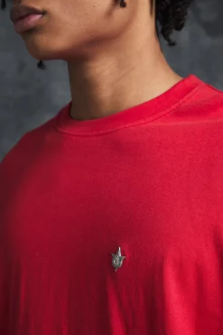 Trippie Redd Oversized Boxy Heavy Washed Faux Layer Flame Print T-shirt | BoohooMAN UK