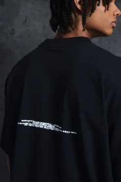 Trippie Redd Oversized Extended Neck Heavyweight Washed Fleur De Lis T-Shirt | BoohooMAN UK