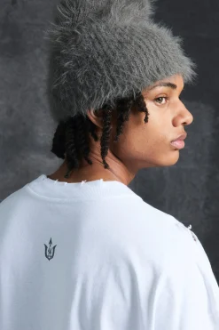 Trippie Redd Oversized Extended Neck Heavyweight Sorry T-shirt | BoohooMAN UK
