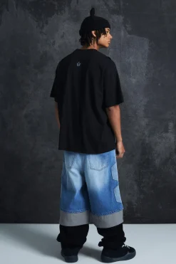 Trippie Redd Oversized Extended Neck Heavy Weight Washed Sorry T-Shirt | BoohooMAN UK