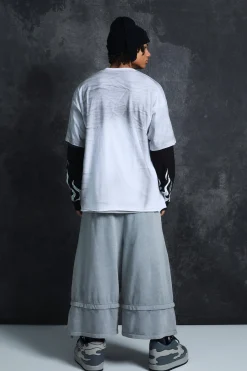 Trippie Redd Oversized Heavy Washed Tie Print T-shirt | BoohooMAN UK