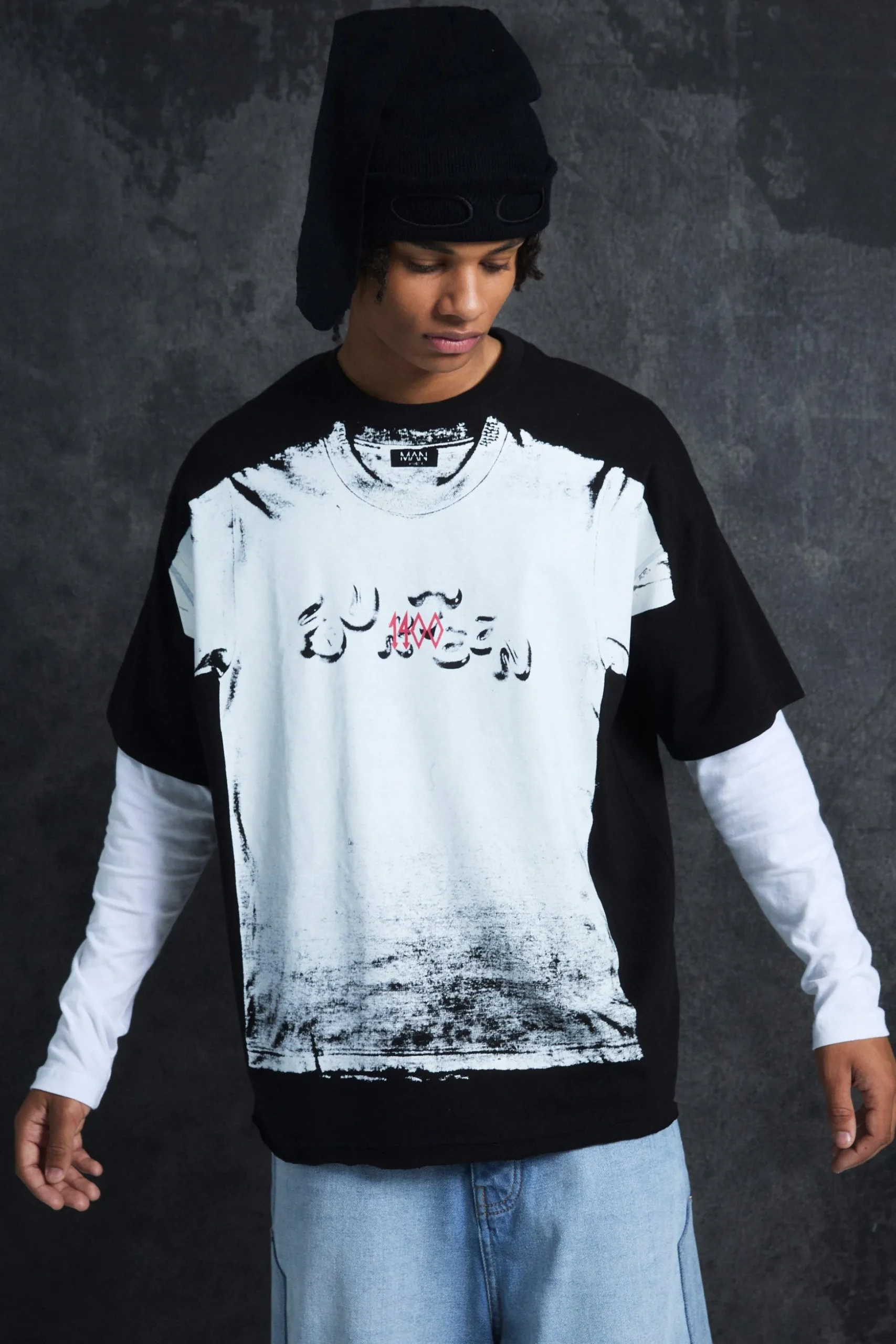 Trippie Redd Oversized Heavy Weight Printed T-Shirt | BoohooMAN UK