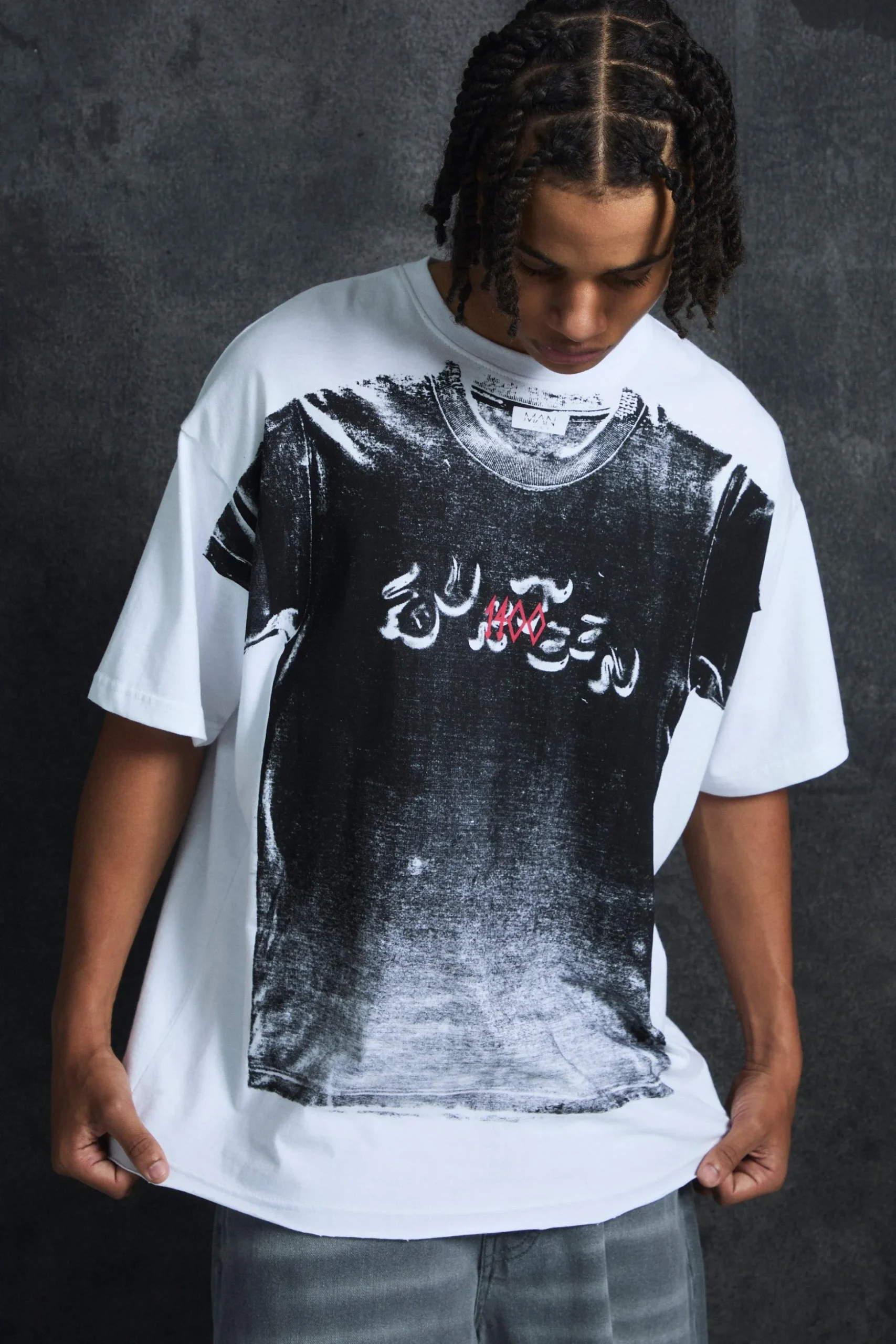 Trippie Redd Oversized Heavy Weight Printed T-Shirt | BoohooMAN UK
