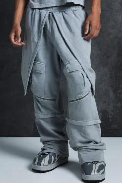 Trippie Redd Oversized Heavy Washed Horn Hooded Jogger | BoohooMAN UK