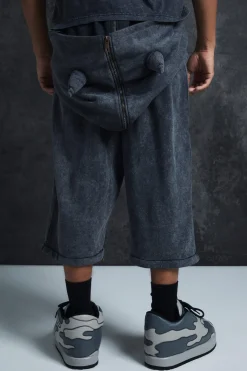 Trippie Redd Oversized Heavy Washed Horn Hooded Jogger | BoohooMAN UK