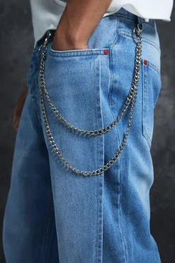 Trippie Redd Relaxed Rigid Gusset Panel Denim Jeans | BoohooMAN UK