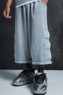 Trippie Redd Relaxed Washed Padded Jogger | BoohooMAN UK
