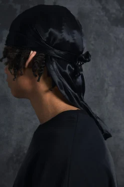 Trippie Redd Satin Durag In Black | BoohooMAN UK
