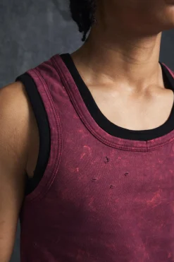 Trippie Redd Slim Washed & Distressed Faux Layer Vest | BoohooMAN UK