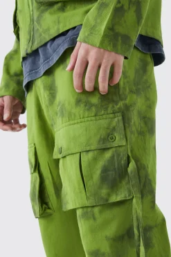 Twill Tie Dye Harrington Set | BoohooMAN UK